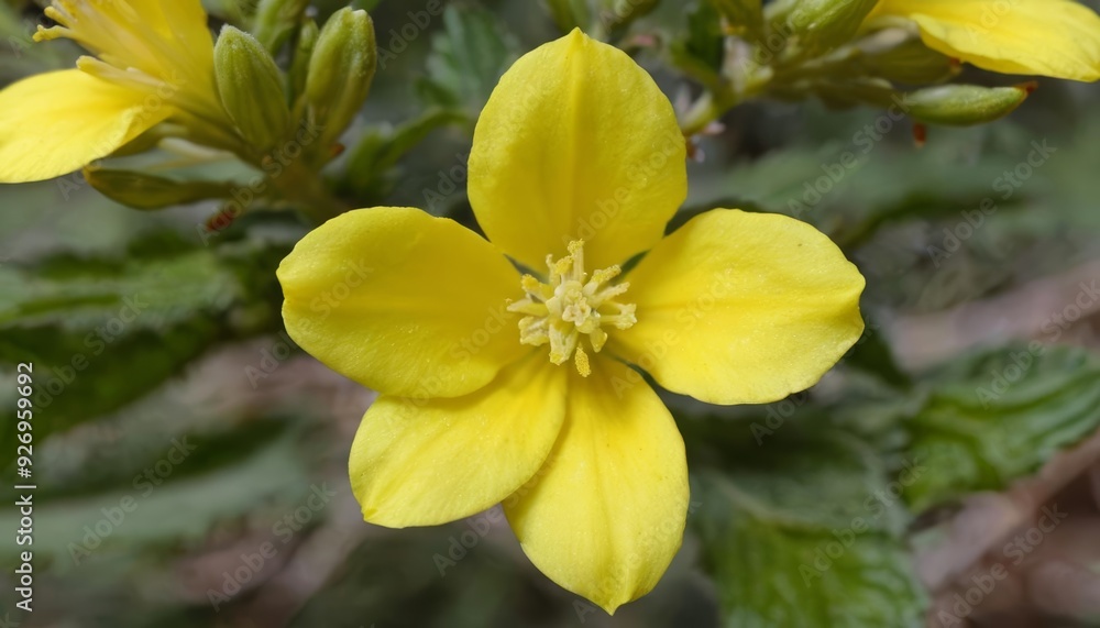 Vibrant yellow flower in bloom Vibrant yellow flower in bloom
