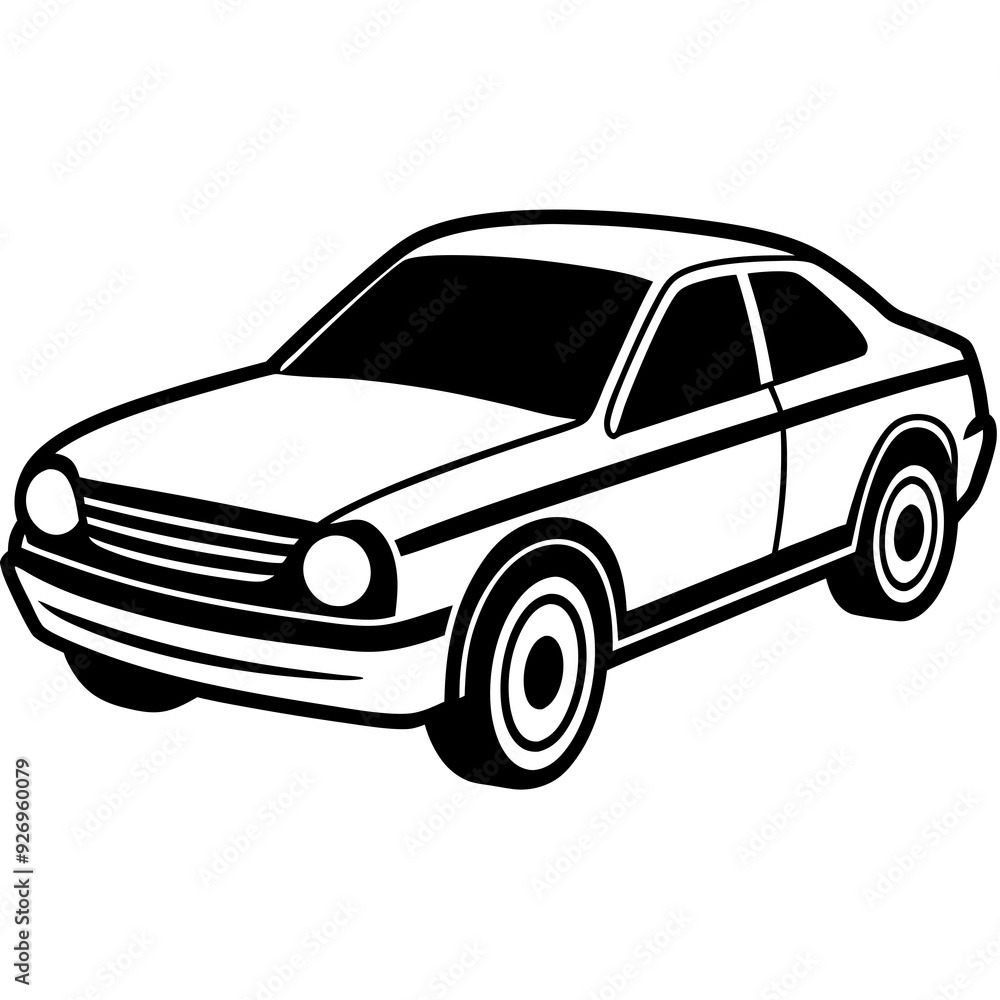 Fototapeta premium car isolated on white background vector illustration 