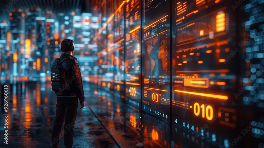 The Future of Data Analysis: AI-Powered Holographic Charts for Insightful Analytics with Copy Space