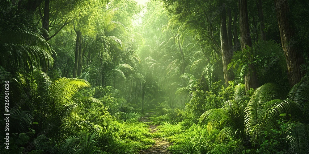 Fototapeta premium Lush Green Rainforest