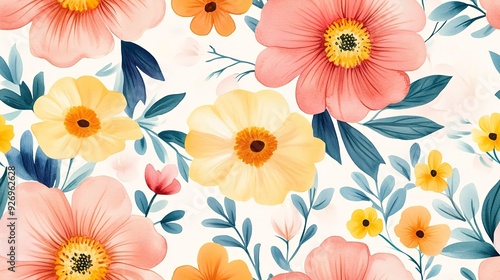 watercolor floral seamless pattern with hand painted colorful flowers watercolor floral seamless pattern with hand painted colorful flowers watercolor seamless pattern with colorful flowers.