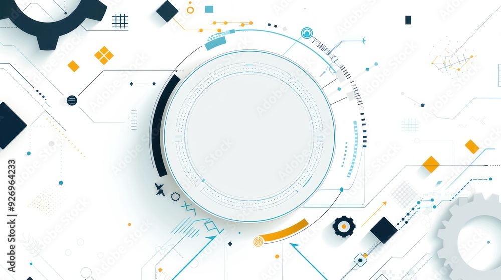 Fototapeta premium Abstract Futuristic Technology Background