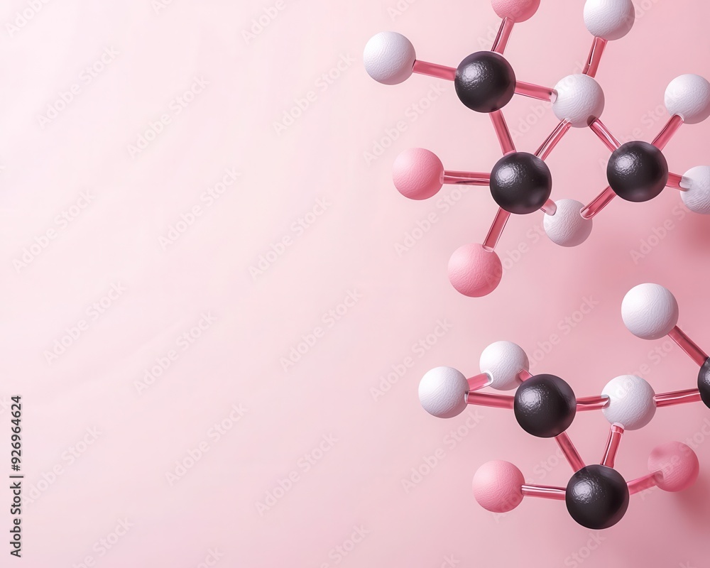Abstract organic compounds, chemical interactions in soft pastel tones, watercolor style Abstract organic compounds, chemical interactions in soft pastel tones, watercolor style