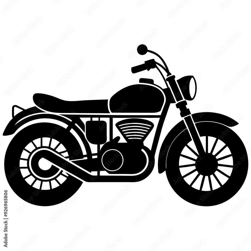 Obraz premium motorcycle isolated on white background vector illustration 