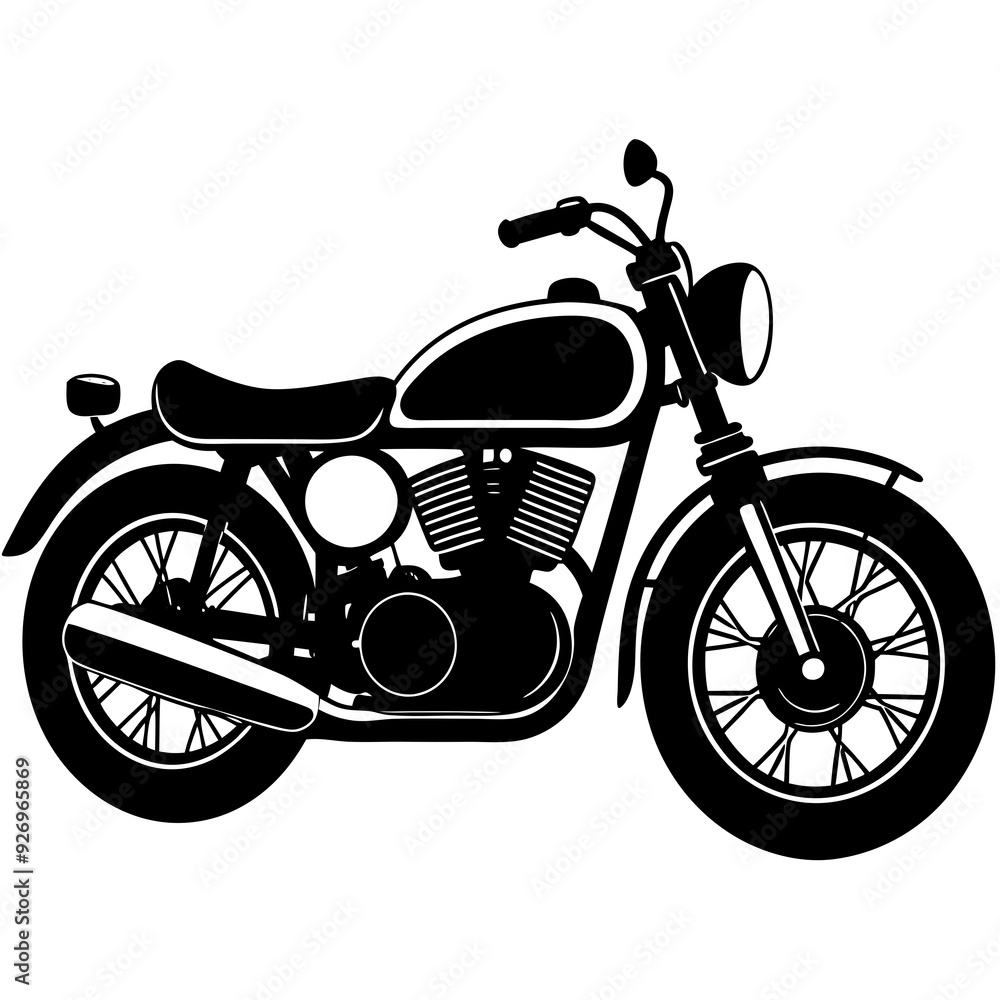 Fototapeta premium motorcycle isolated on white background vector illustration 