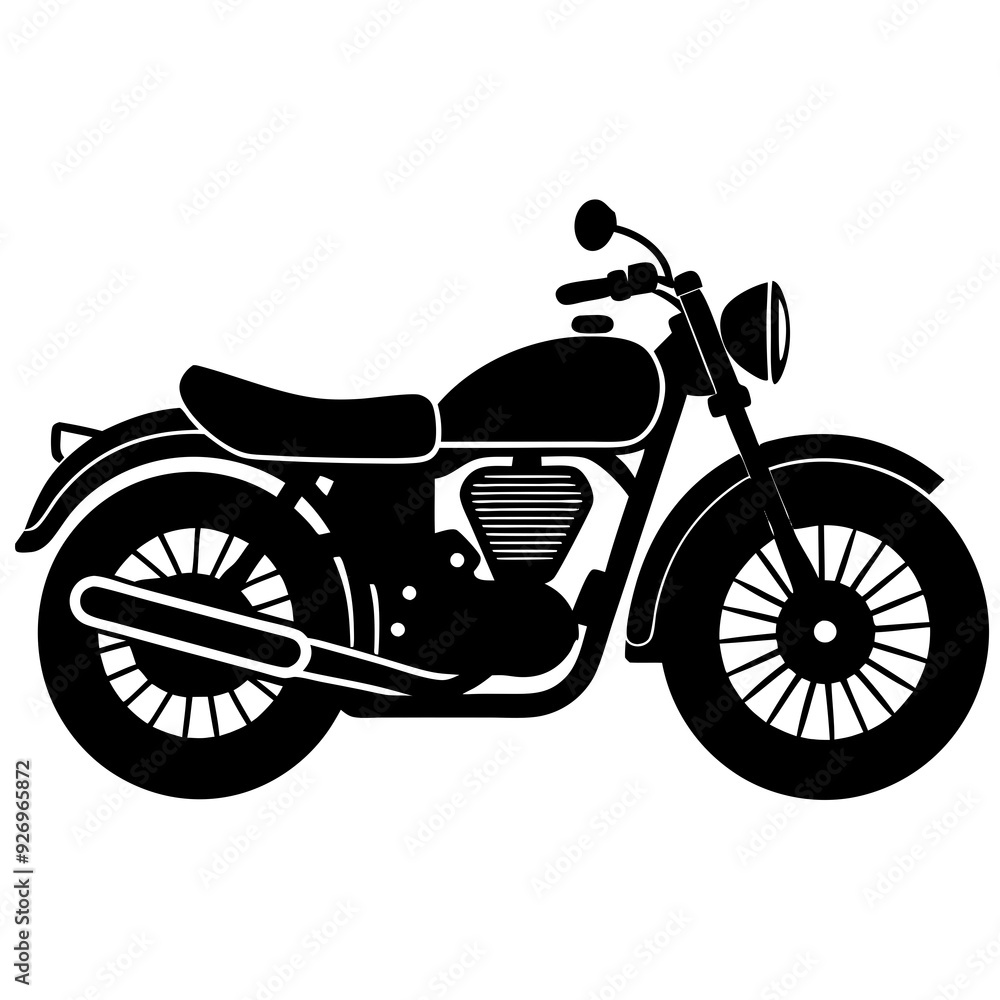 Fototapeta premium motorcycle isolated on white background vector illustration 