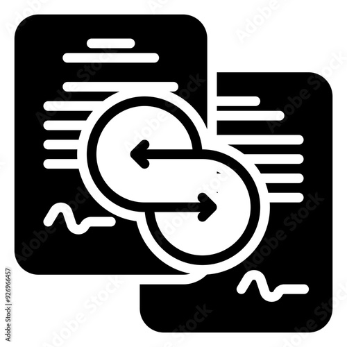 Exchange icon, glyph icon style