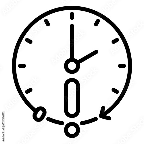 Deadline icon, line icon style