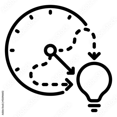 efficient icon, line icon style