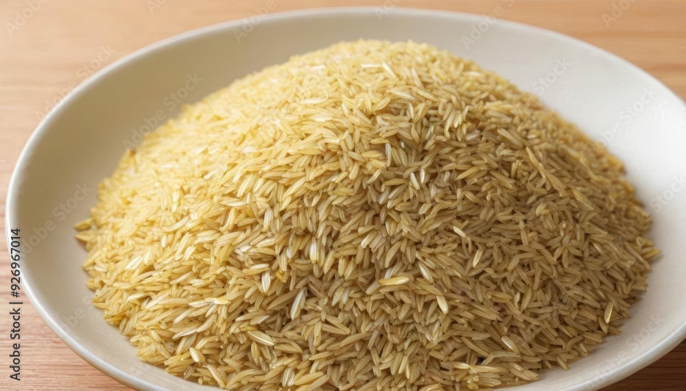 A bowl of fluffy freshly cooked rice A bowl of fluffy freshly cooked rice