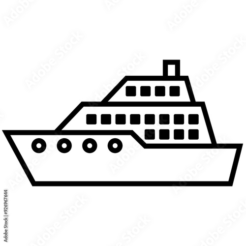 yacht cruise ship icon boat