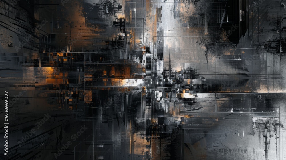 Abstract Digital Cityscape Abstract Digital Cityscape