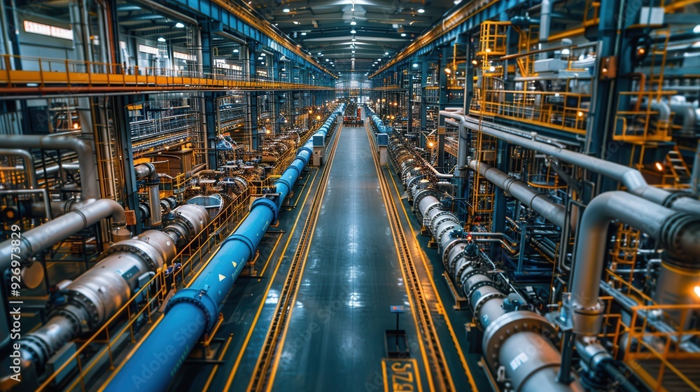 Futuristic IoT-Enabled Industrial Facility with Monitoring Sensors for Production Optimization | Plenty of Copy Space for Text Futuristic IoT-Enabled Industrial Facility with Monitoring Sensors for Production Optimization | Plenty of Copy Space for Text