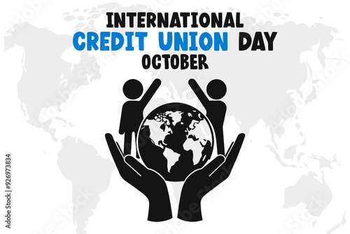 International Credit Union Day Background Vector Financial Community and Cooperative Design