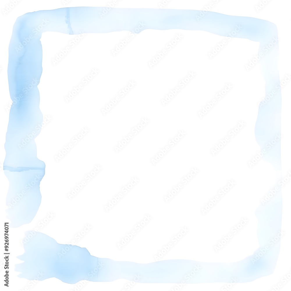 Naklejka premium Blue watercolor splash isolated on white background