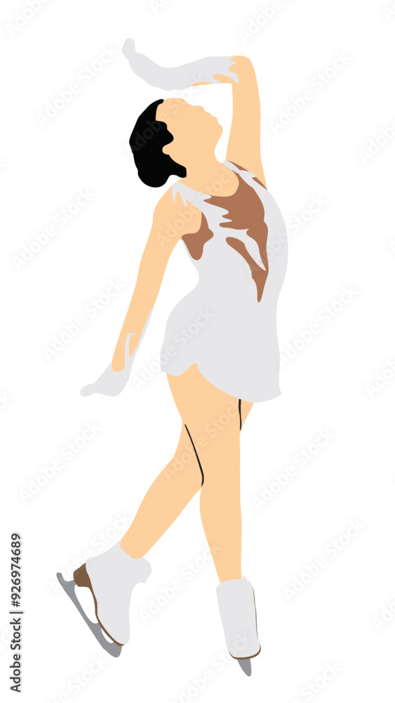 snow skater full isolated figure skating sports snow skater full isolated figure skating sports