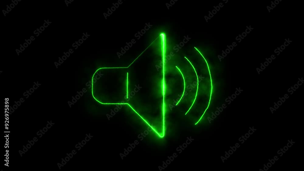 Glowing Neon Speaker Icon, Luminous Sound Symbol, Modern Volume Icon, Blue Sound Waves, Neon Audio Icon, Glowing Speaker Outline Glowing Neon Speaker Icon, Luminous Sound Symbol, Modern Volume Icon, Blue Sound Waves, Neon Audio Icon, Glowing Speaker Outline