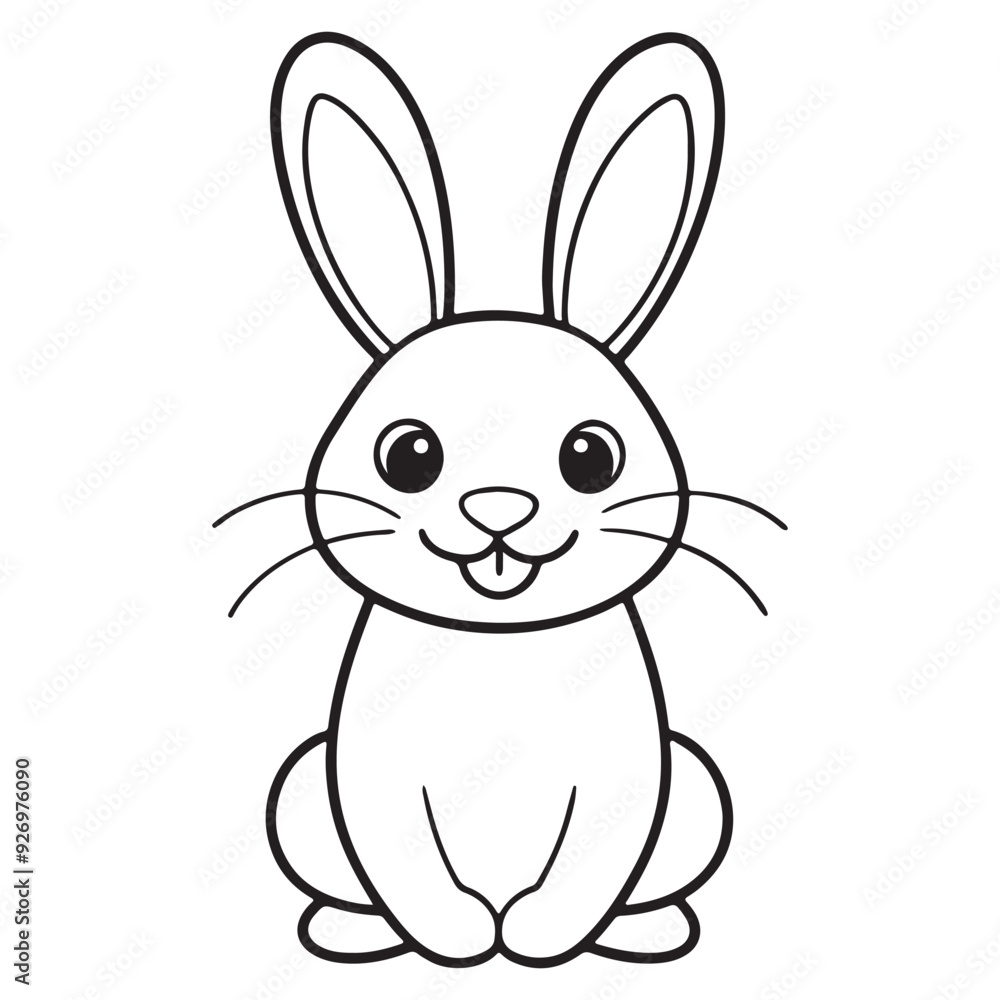 Adobe IllustratCute kawaii bunny and baby cartoon character coloring page vector illustration. Pet animal, mothers day colouring page for kidsor Artwork. Adobe IllustratCute kawaii bunny and baby cartoon character coloring page vector illustration. Pet animal, mothers day colouring page for kidsor Artwork.