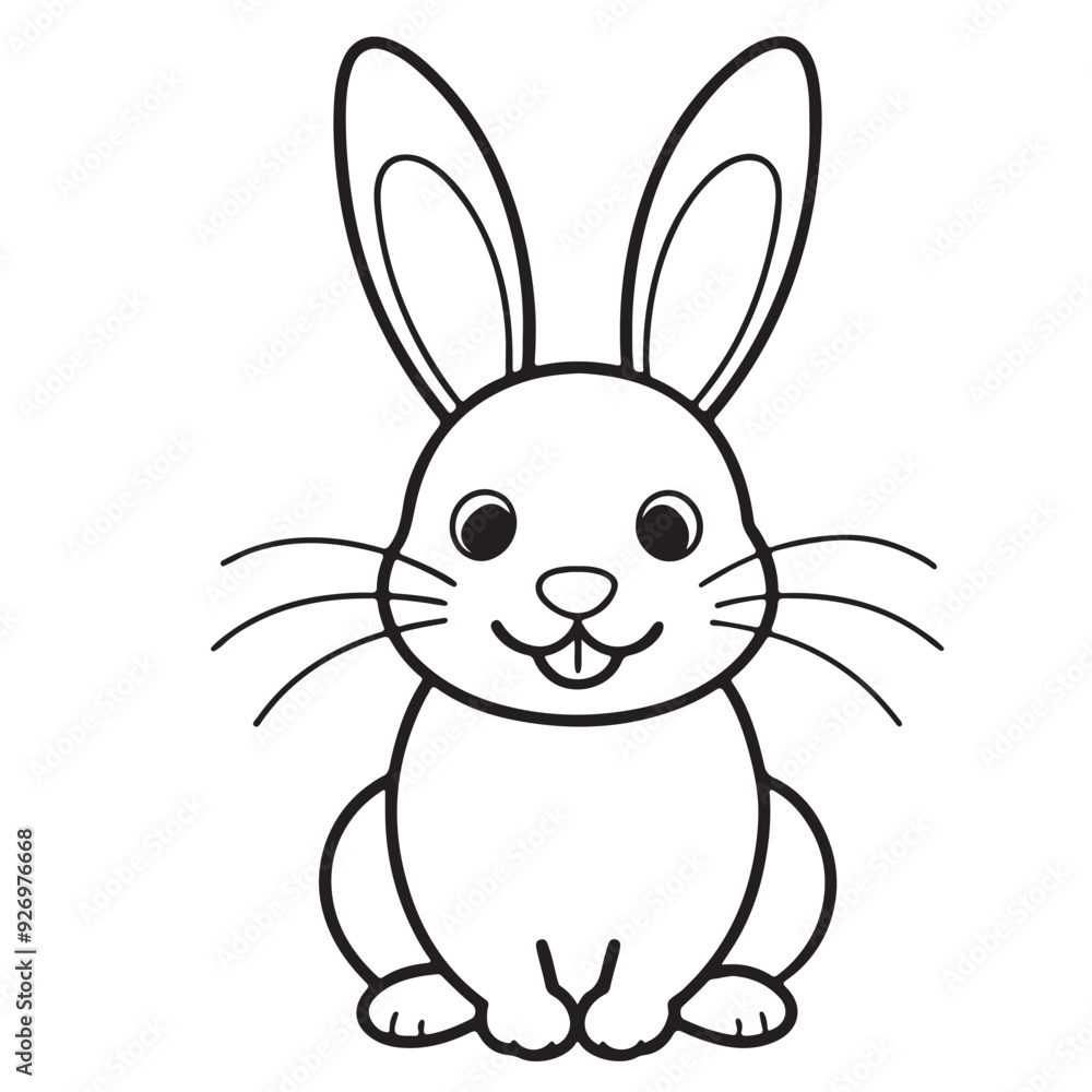 Adobe IllustratCute kawaii bunny and baby cartoon character coloring page vector illustration. Pet animal, mothers day colouring page for kidsor Artwork. Adobe IllustratCute kawaii bunny and baby cartoon character coloring page vector illustration. Pet animal, mothers day colouring page for kidsor Artwork.