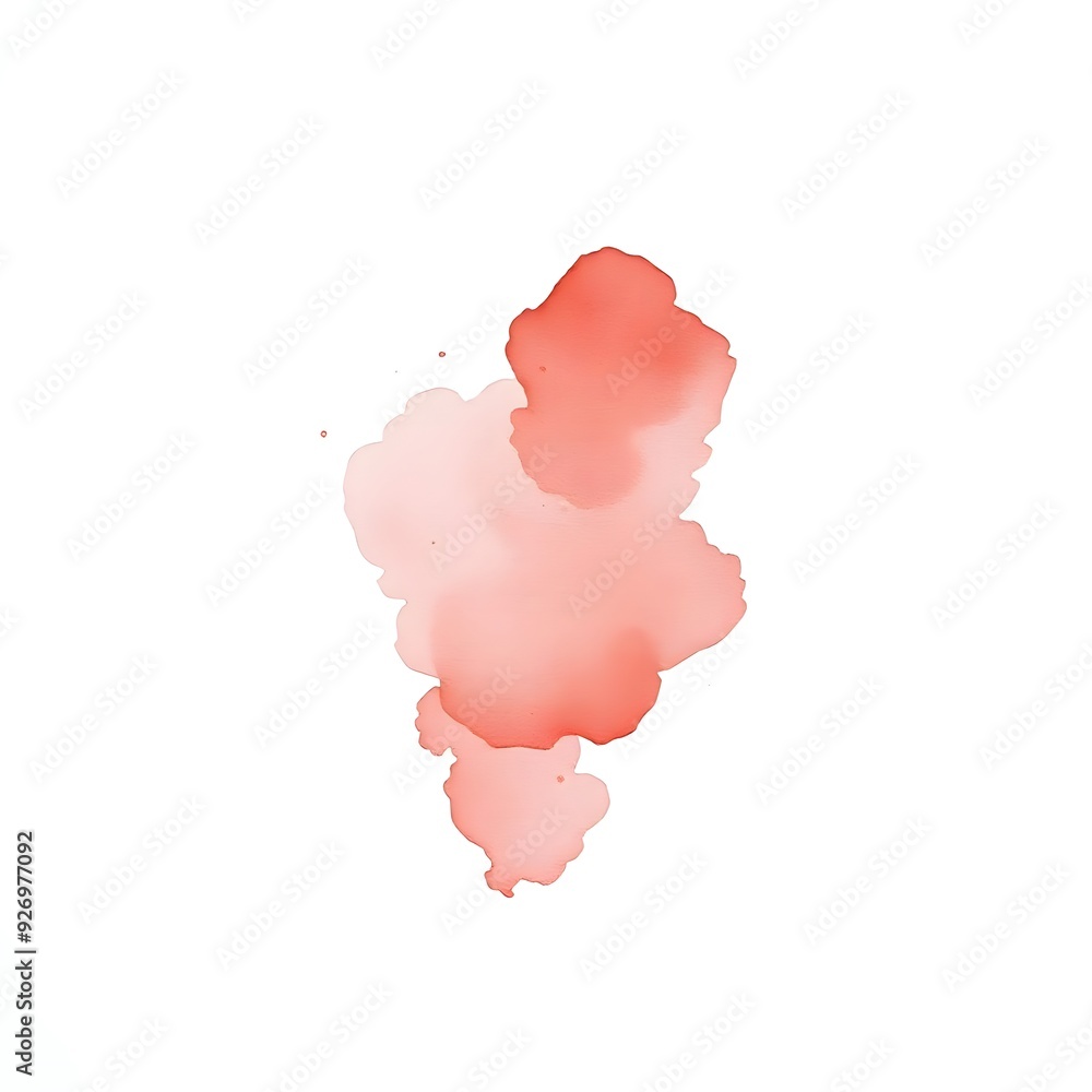 Watercolor red paint splash isolated Watercolor red paint splash isolated