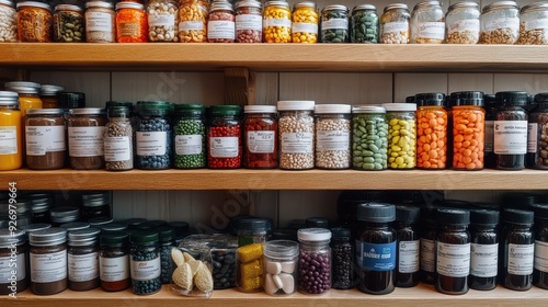 Wallpaper Mural Healthy snacks and supplements neatly arranged on shelves Torontodigital.ca