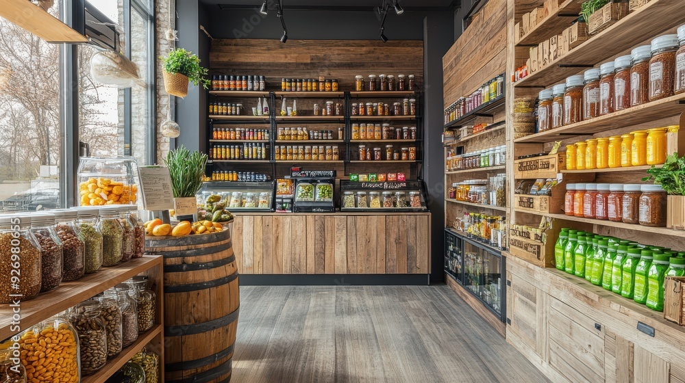 Nutrient-packed items in a vibrant health food store Nutrient-packed items in a vibrant health food store
