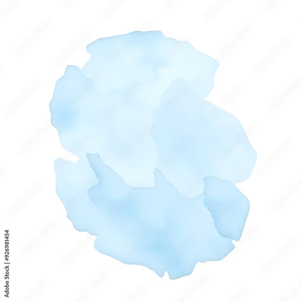 Soft blue watercolor middle on a white background Soft blue watercolor middle on a white background