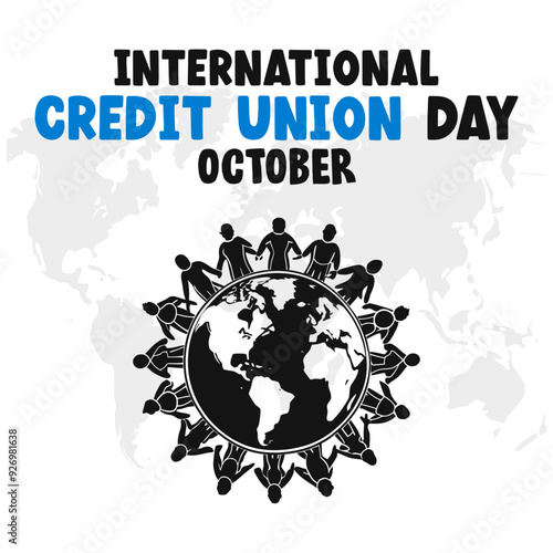 International Credit Union Day Vector Financial Community and Cooperative Design