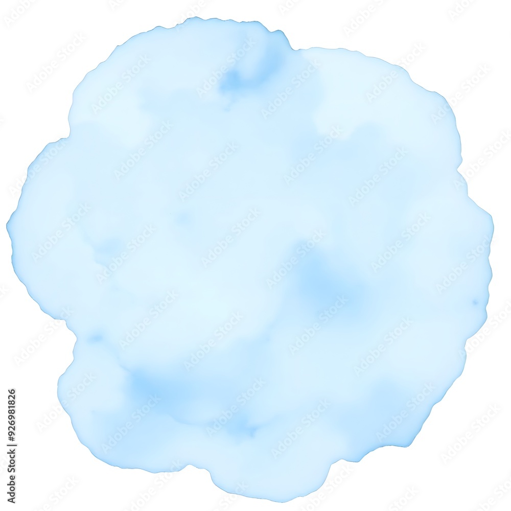 Soft blue watercolor middle on a white background Soft blue watercolor middle on a white background