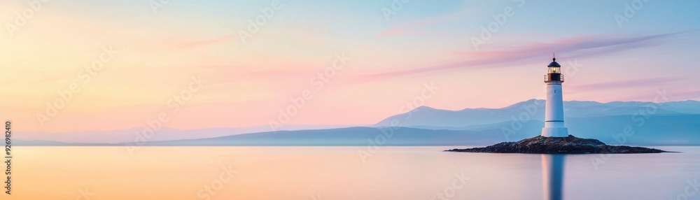 A serene lighthouse standing tall against a pastel sunset over calm waters, creating a tranquil atmosphere for every viewer. A serene lighthouse standing tall against a pastel sunset over calm waters, creating a tranquil atmosphere for every viewer.