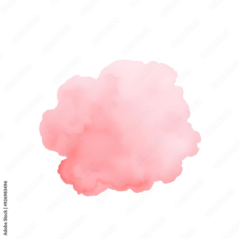 Soft Watercolor pink paper isolated on white background Soft Watercolor pink paper isolated on white background