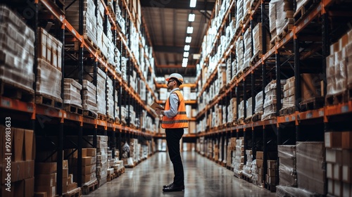 a logistics coordinator working at the warehouse.