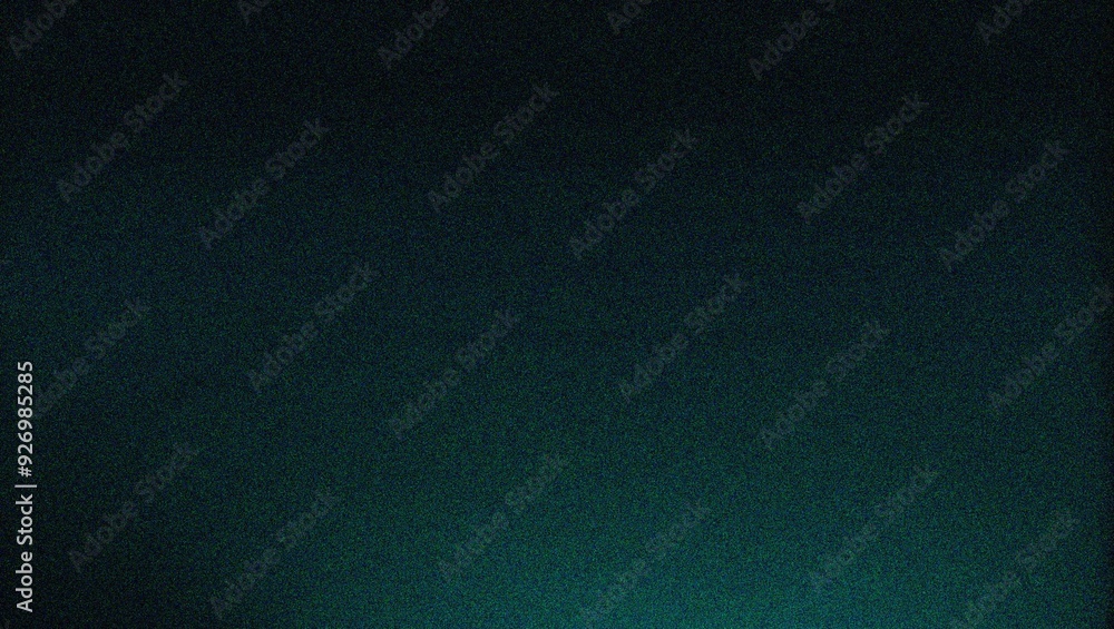 Fototapeta premium Dark noisy grainy poster background, green black abstract glowing shape, header cover backdrop design noise texture, copy, space, banner, copy space