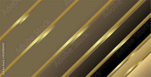 The composition of diagonal lines with gradations of brown, gold and black gives a dynamic, elegant and luxurious impression as inspiration for applied art design