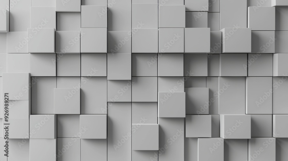 Minimalist Geometric Wallpaper Design in 3D Clay with Grey Shades and Clean Grid Pattern Minimalist Geometric Wallpaper Design in 3D Clay with Grey Shades and Clean Grid Pattern
