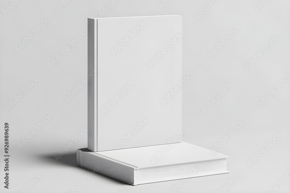 White Blank Softcover Book Mockup in Front View White Blank Softcover Book Mockup in Front View