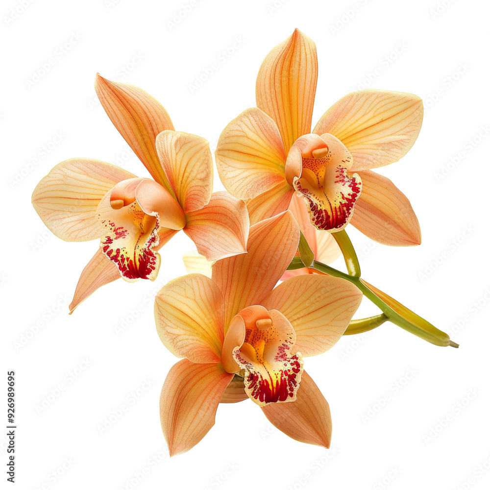 Beautiful close-up of blooming orange orchids with delicate petals and vibrant colors, perfect for nature and floral photography enthusiasts. Beautiful close-up of blooming orange orchids with delicate petals and vibrant colors, perfect for nature and floral photography enthusiasts.