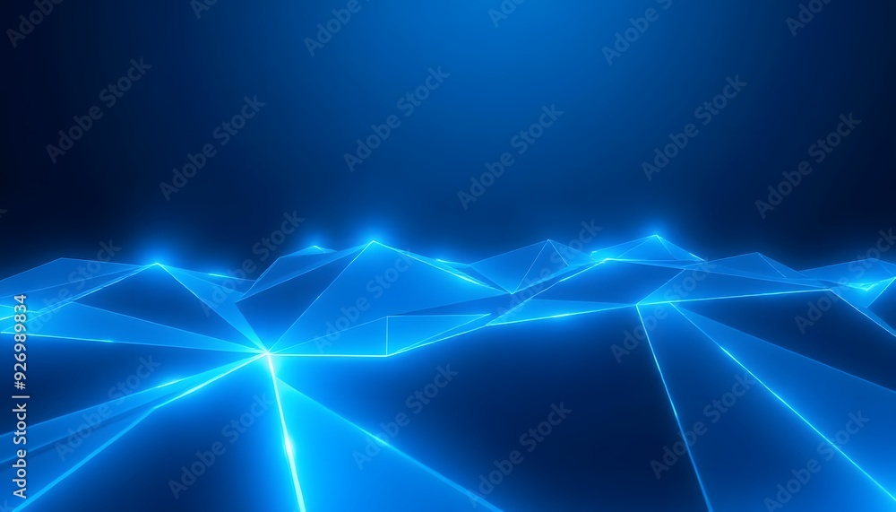 Abstract technology background blue glowing lines and shapes on a dark Abstract technology background blue glowing lines and shapes on a dark