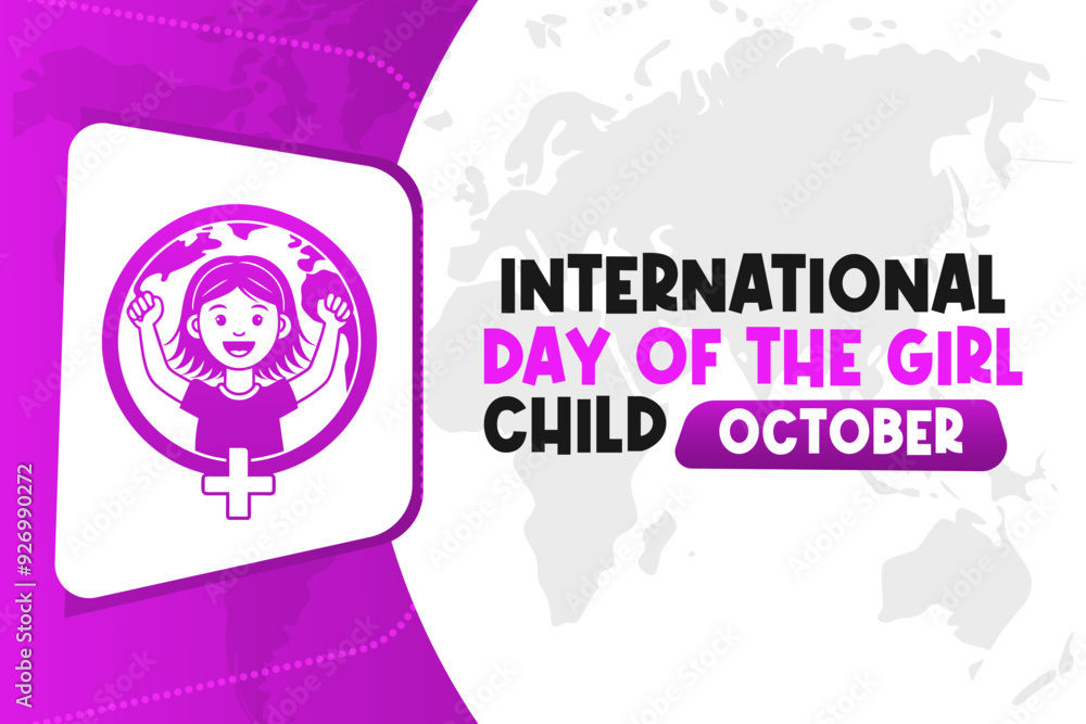 International Day of the Girl Child Background Vector Empowering and Inspirational Design for Girls' Rights International Day of the Girl Child Background Vector Empowering and Inspirational Design for Girls' Rights