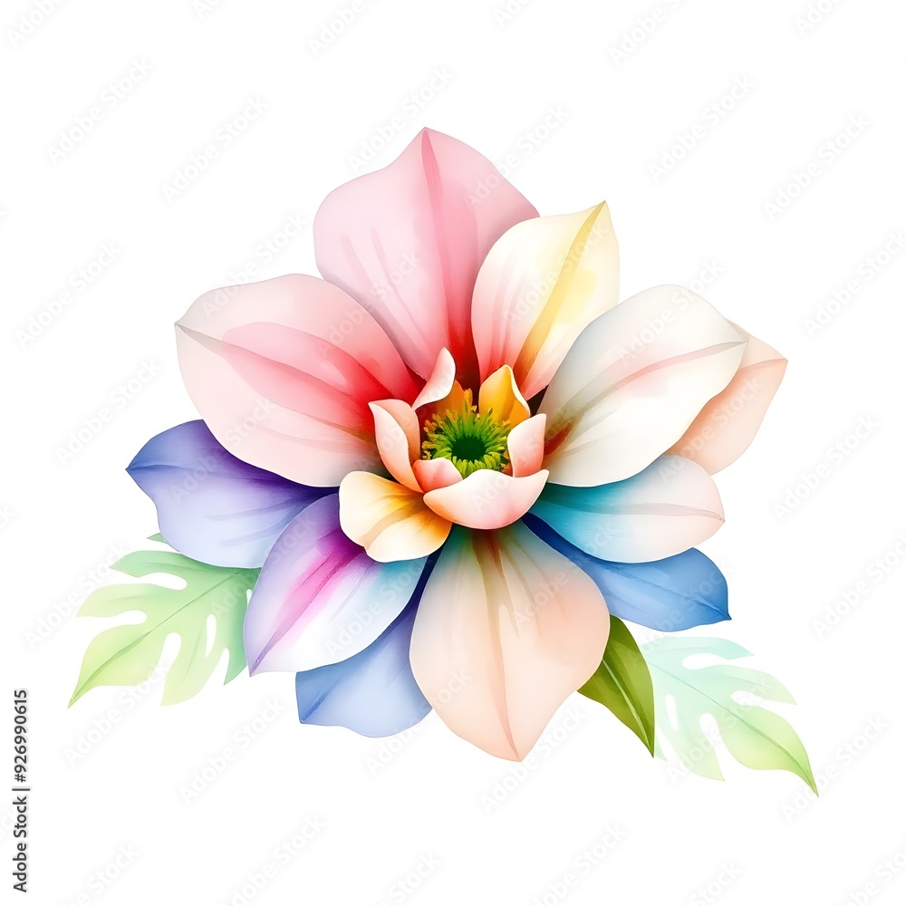 Colorful flower isolated on white background Colorful flower isolated on white background