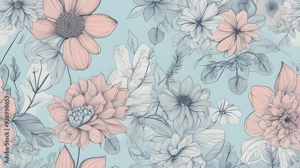 seamless pattern with flowers seamless pattern with flowers