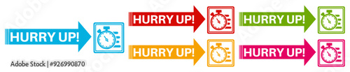 set vector hurry up icon. last day offer sticker labels design template illustraiton 