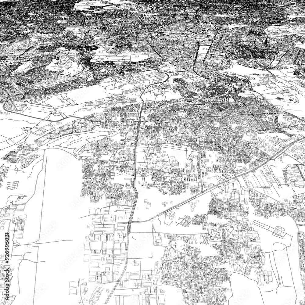 3D illustration of city and urban in Bengaluru India 3D illustration of city and urban in Bengaluru India