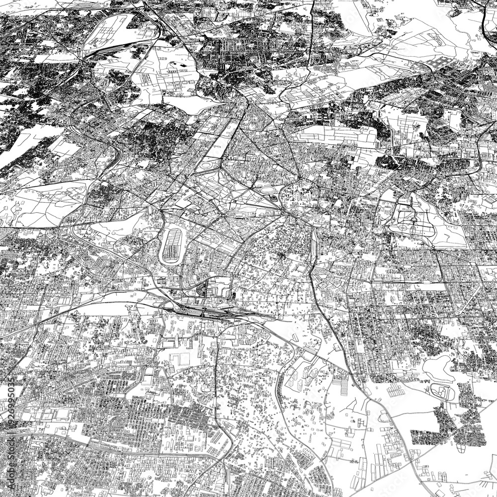 Fototapeta premium 3D illustration of city and urban in Bengaluru India