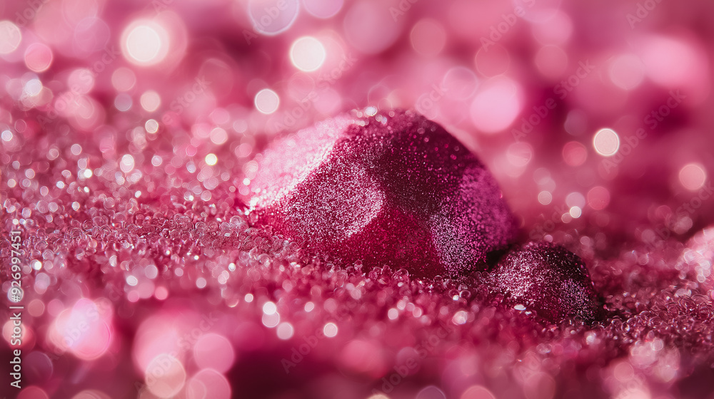 Glamorous pink glitter texture in an abstract design, with rich tones and a dazzling, reflective surface. Glamorous pink glitter texture in an abstract design, with rich tones and a dazzling, reflective surface.