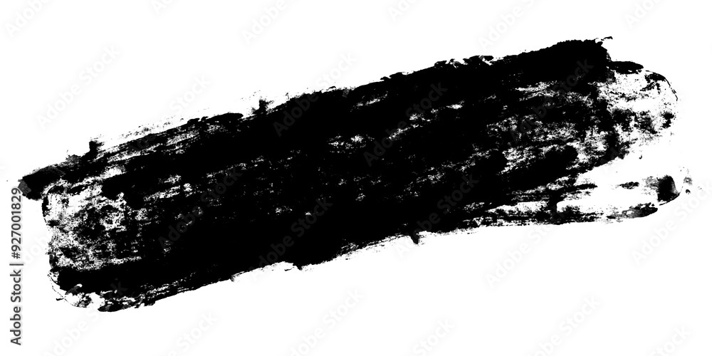 Fototapeta premium Grunge Black Brush Stroke - High-Quality PNG