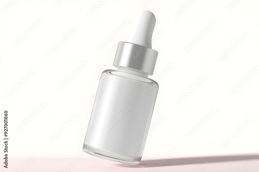 White Blank Frosted Glass Dropper Mockup 3D Render Serum Skincare Packaging White Blank Frosted Glass Dropper Mockup 3D Render Serum Skincare Packaging
