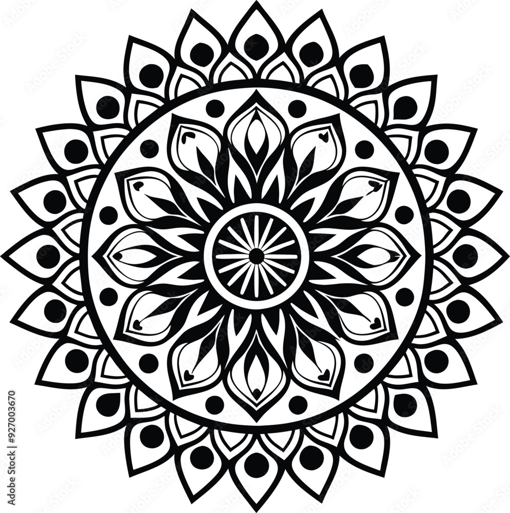 pattern mandala illustration black and white pattern mandala illustration black and white
