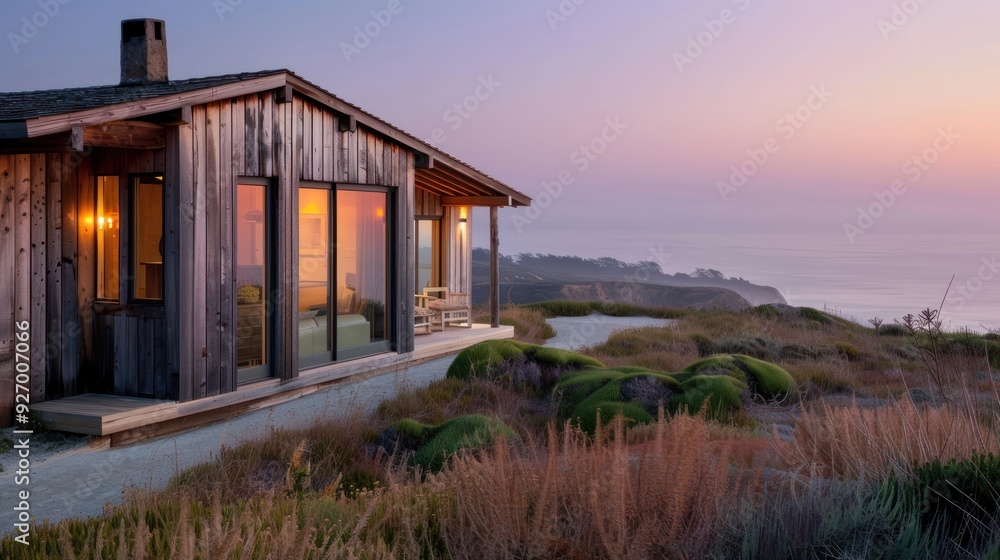 Modern Cabin With Ocean View at Sunset Modern Cabin With Ocean View at Sunset