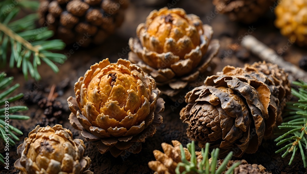 A scientific expedition uncovering ancient pinecones perfectly preserved in amber, revealing clues to prehistoric ecosystems ai_generated A scientific expedition uncovering ancient pinecones perfectly preserved in amber, revealing clues to prehistoric ecosystems ai_generated